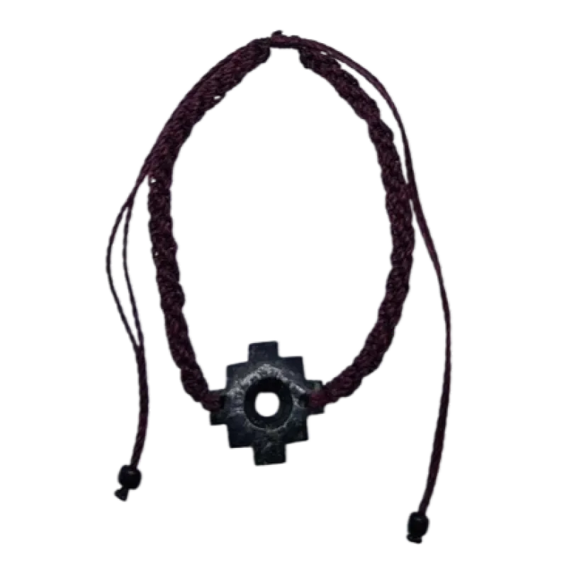 Andský kríž - náramok - fialový