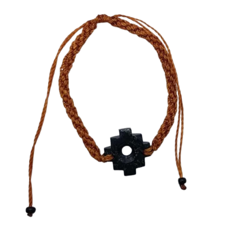 Andský kríž - náramok - hnedý