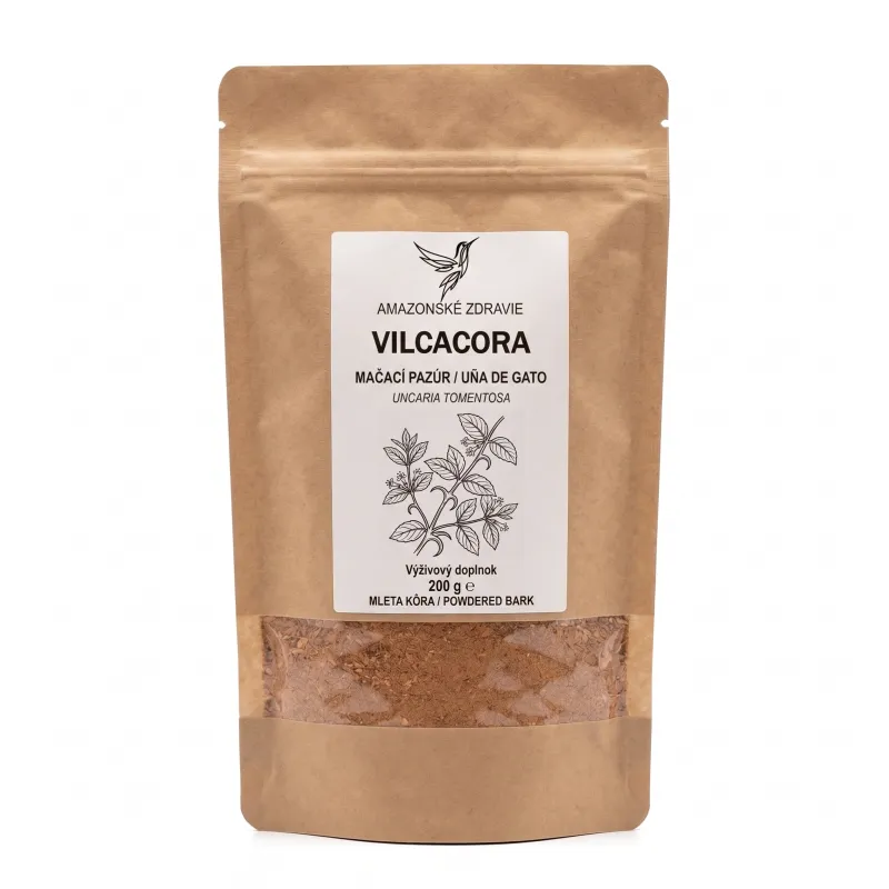 Vilcacora mletá kôra 200 g – Za studena mletý Mačací pazúr & pyramídovo nabíjaný | Amazonské zdravie