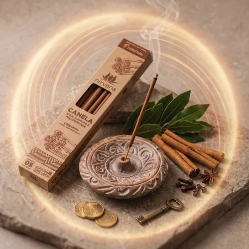 Nirvana Premium Eco: Prírodné rituálne vonné tyčinky – Škorica / Canela (5 ks)