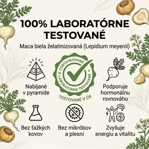 Maca biela želatinizovaná 200 g – Certifikovaná & Pyramídovo nabíjaná | Amazonské zdravie