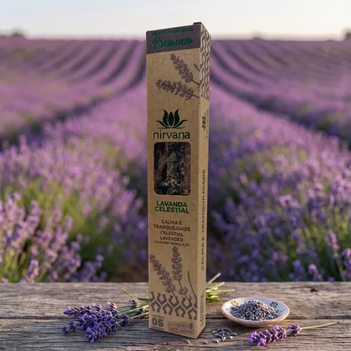 Nirvana Premium Eco: Prírodné rituálne vonné tyčinky – Nebeská Levandula / Alfazema (5 ks)