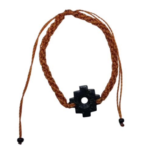 Andský kríž - náramok - hnedý