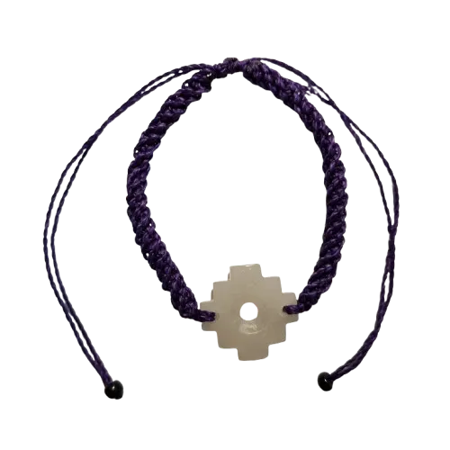 Andský kríž - náramok - fialový