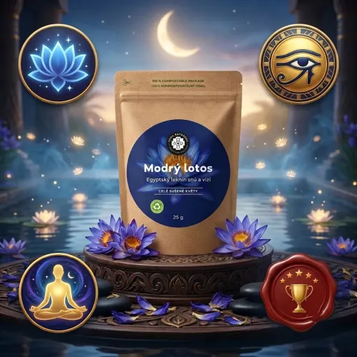 Modrý Lotos BIO (Nymphaea caerulea) – Egyptské modré lekno snov a vízií