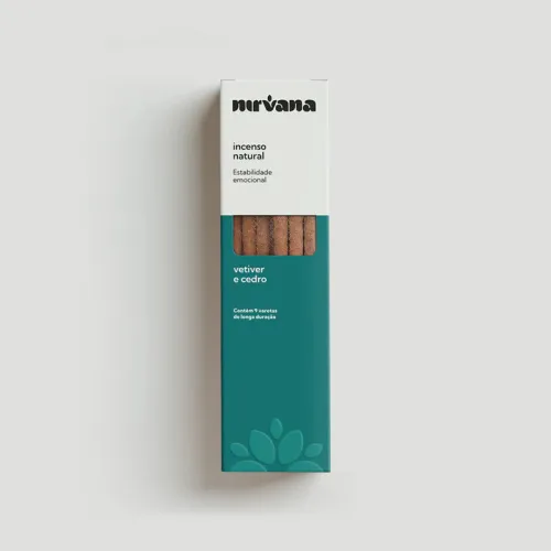Nirvana Natural: Prírodné vonné tyčinky – Vetiver a Céder (9 ks)