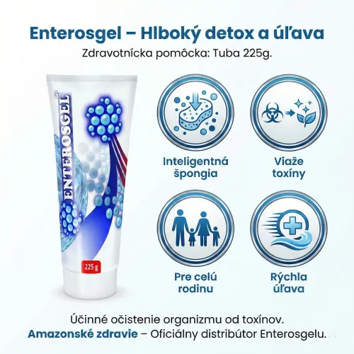 Enterosgel 225 g – Inteligentná špongia na hĺbkový detox a tráviace ťažkosti