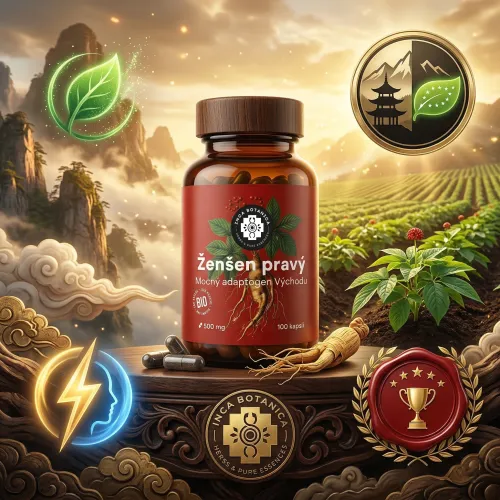 Ženšen pravý v kapsuliach – BIO kvalita (100 ks)