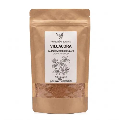 Vilcacora mletá kôra 200 g – Za studena mletý Mačací pazúr & pyramídovo nabíjaný | Amazonské zdravie