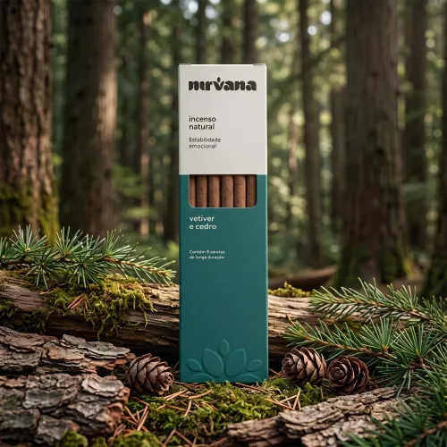 Nirvana Natural: Prírodné vonné tyčinky – Vetiver a Céder (9 ks)