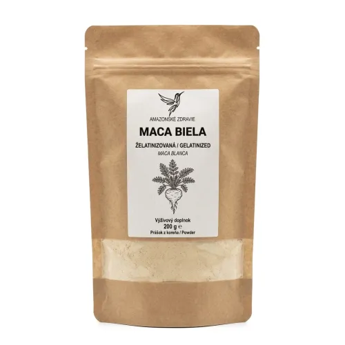 Maca biela želatinizovaná 200 g – Certifikovaná & Pyramídovo nabíjaná | Amazonské zdravie